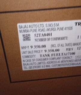 TANK FUELTA171001 PHANTOM BLCK DECAL+LQR TRIUMPH -52TA0401