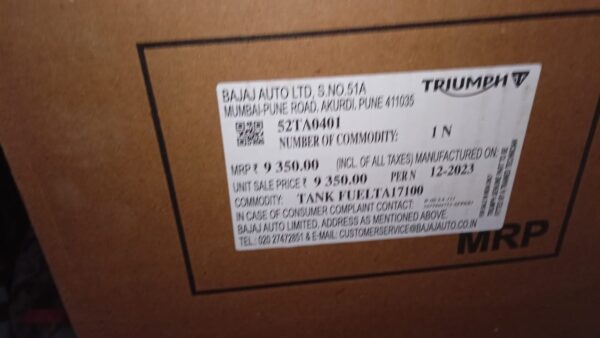 TANK FUELTA171001 PHANTOM BLCK DECAL+LQR TRIUMPH -52TA0401