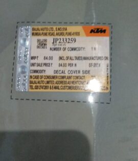 DECAL COVER SIDE L METAL LH KTM  - JP233259