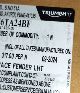 BRACE FENDER LHTA181416 MATT PHANTOM BLK -56TA24BF