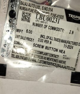 SCREW BUTTON HEAD M5X0.8 -LBU00231