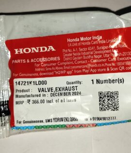 HONDA VALVE, EX. *1 - 14721-K1L-D00
