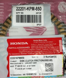 HONDA DISK, CLUTCH FRICTION(4X8X45)  - 22201-KPM-850