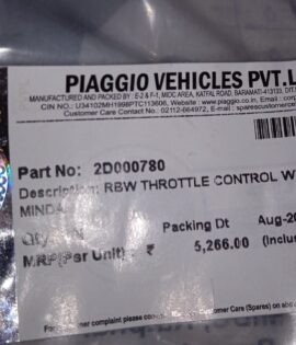 VESPA-RBW THROTTLE CONTROL WITH SWITCH MINDA -2D000780
