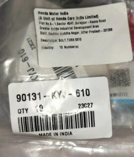HONDA BOLT, TORX, 5X10  - 90131-KYJ-610
