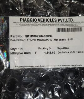 VESPA-FRONT MUDGUARD (VS) -MAT BLACK -SP1B002204000NL